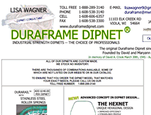 Tablet Screenshot of duraframedipnet.com